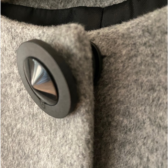 Colorblock wool coat Jacket Grey/black. Size S. cleaned professionally - Picture 5 of 12